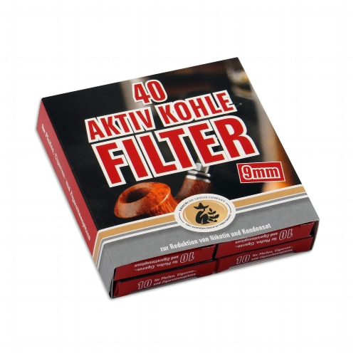 Ermuri 9mm Aktiv Kohlefilter 40 Stück Packung