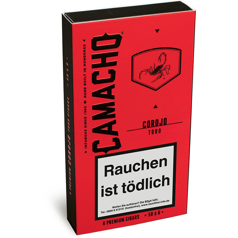 Camacho Corojo Toro Zigarren Schachtel