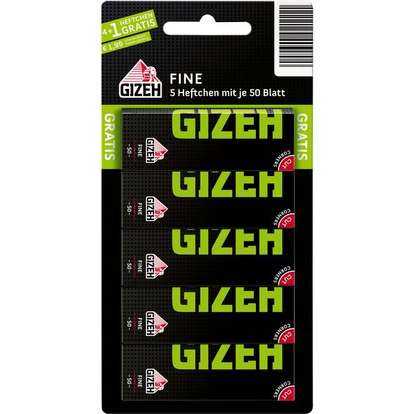 Gizeh Black Fine Zigarettenpapier Blisterkarte