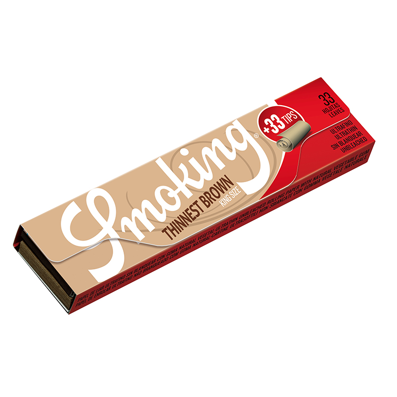 Smoking Thinnest Brown King Size + Tips Booklet