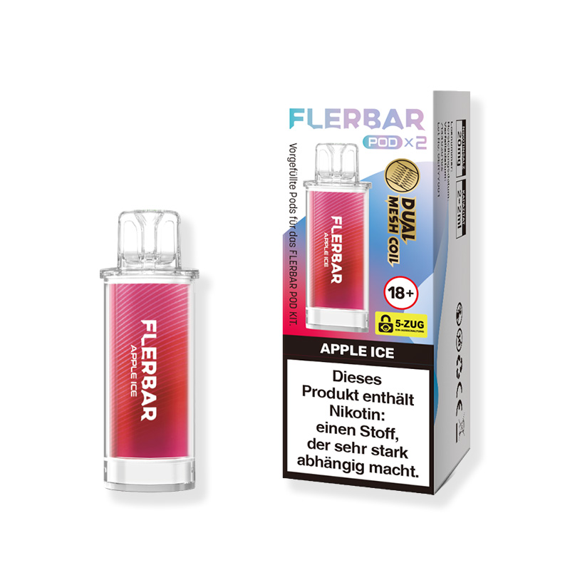 Flerbar Apple Ice 20mg Prefilled Pods