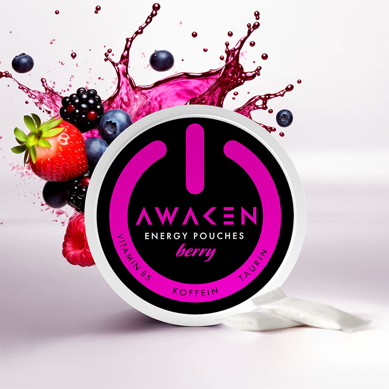Awaken Energy Pouches Berry Dose Splash