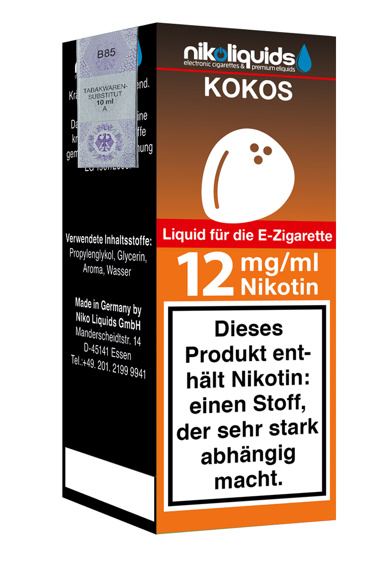 E-Liquid Nikoliquids Kokos 12 mg 70 Pg 30 Vg