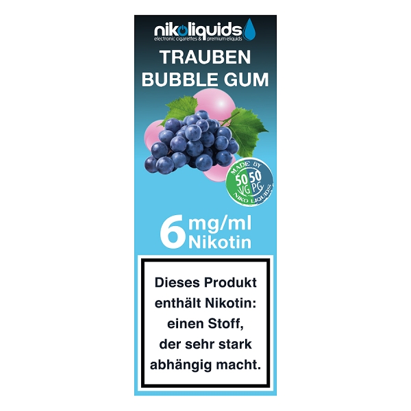 Nikoliquid Traube Bubble Gum 6 mg E-Liquid