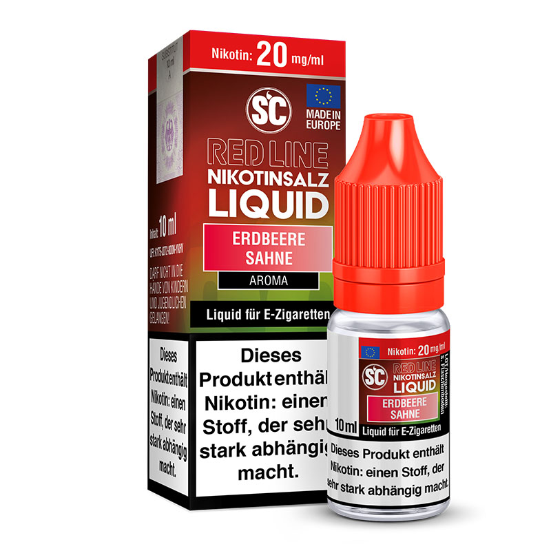 SC Red Line Erdbeere Sahne Nikotinsalz Liquid 20mg