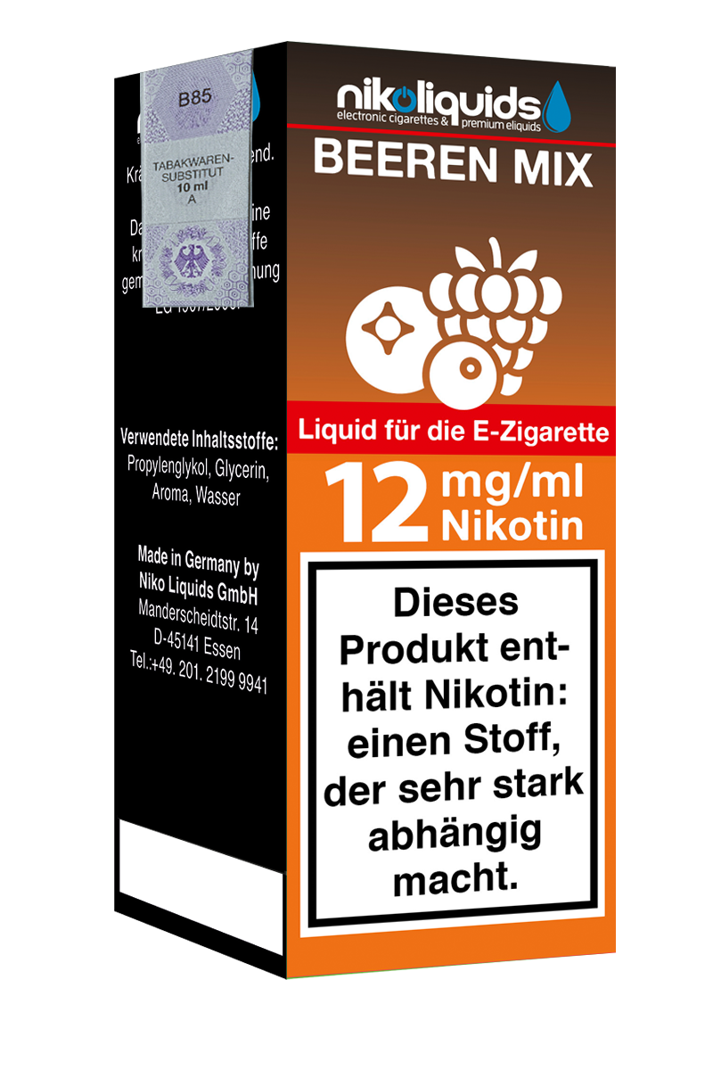 E-Liquid Nikoliquids Beeren Mix 12 mg 70 Pg/30 Vg