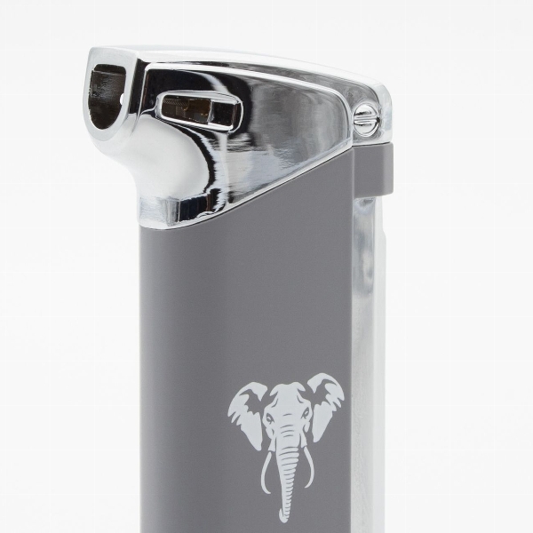 White Elephant Pro-Bo Pfeifenfeuerzeug Grau oben