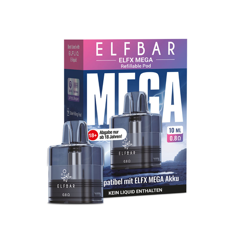 Elfbar Elfx Mega Pod Packung 10ml 0,8 Ohm