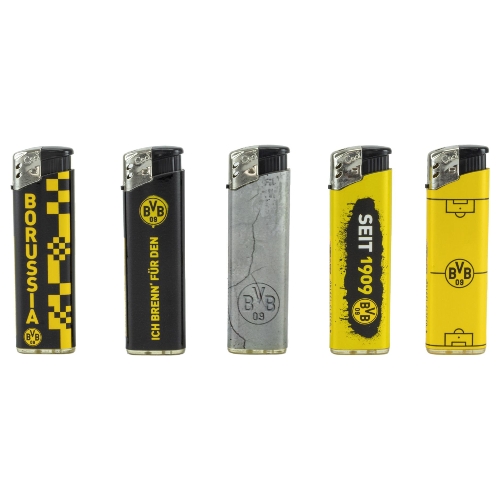 Einwegfeuerzeuge Piezo BVB sortiert