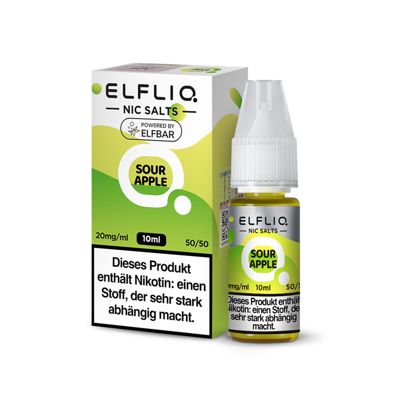 Elfbar Elfliq Sour Apple 20mg Nikotinsalz