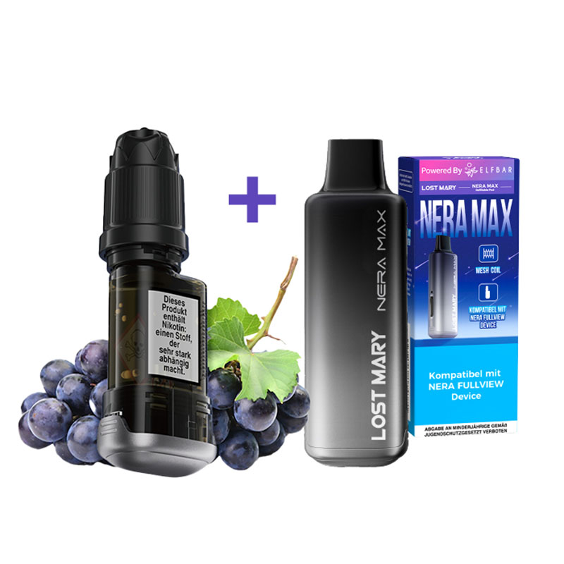 Lost Mary Nera Max 15k Summer Grape 20mg Refill Container