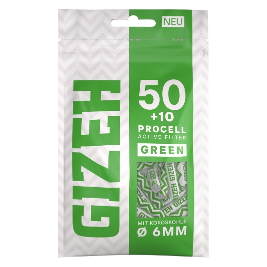 Gizeh ProCell Active Filter Green Packung
