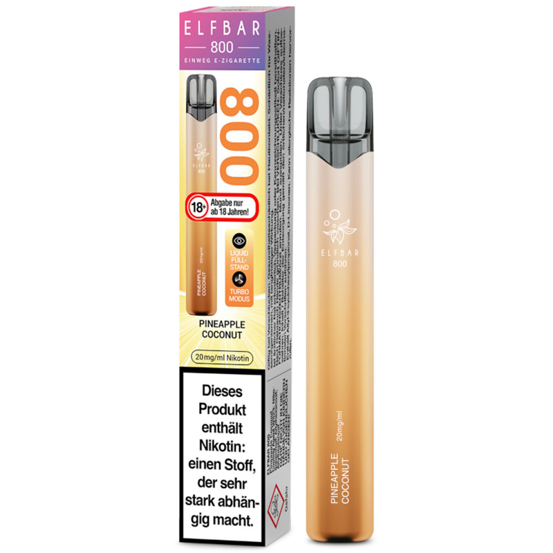 Elfbar 800 Pineapple Coconut 20mg Einweg E-Zigarette