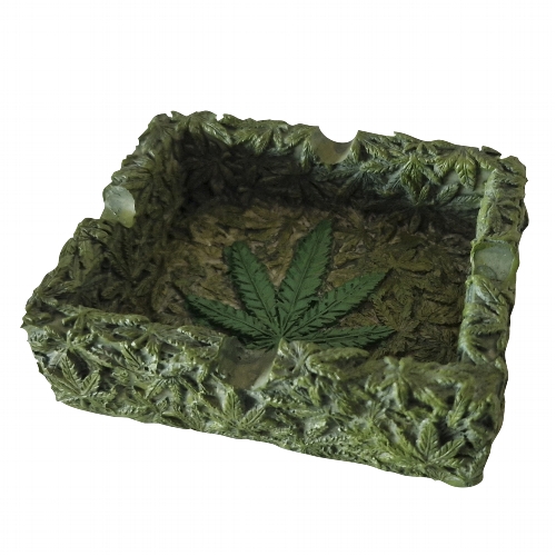 Kunststoffascher Jamaica Grün rechteckig