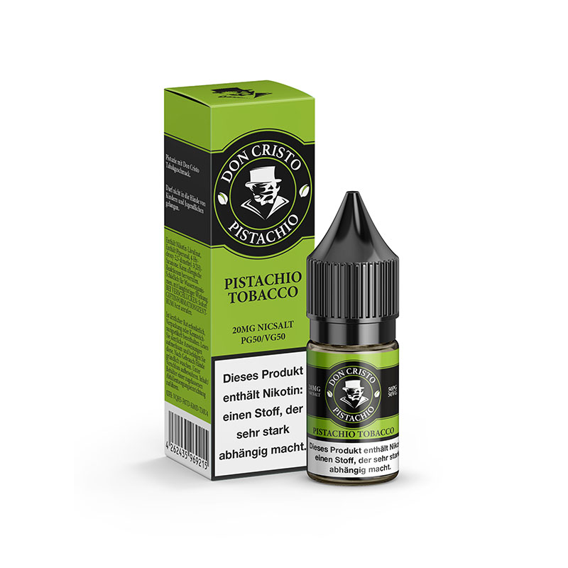 Don Cristo Pistachio Tobacco 20mg Nikotinsalz Liquid mit Packung