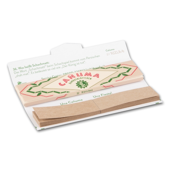 Canuma Bambus King Size Slims Zigarettenpapier + Tips offen