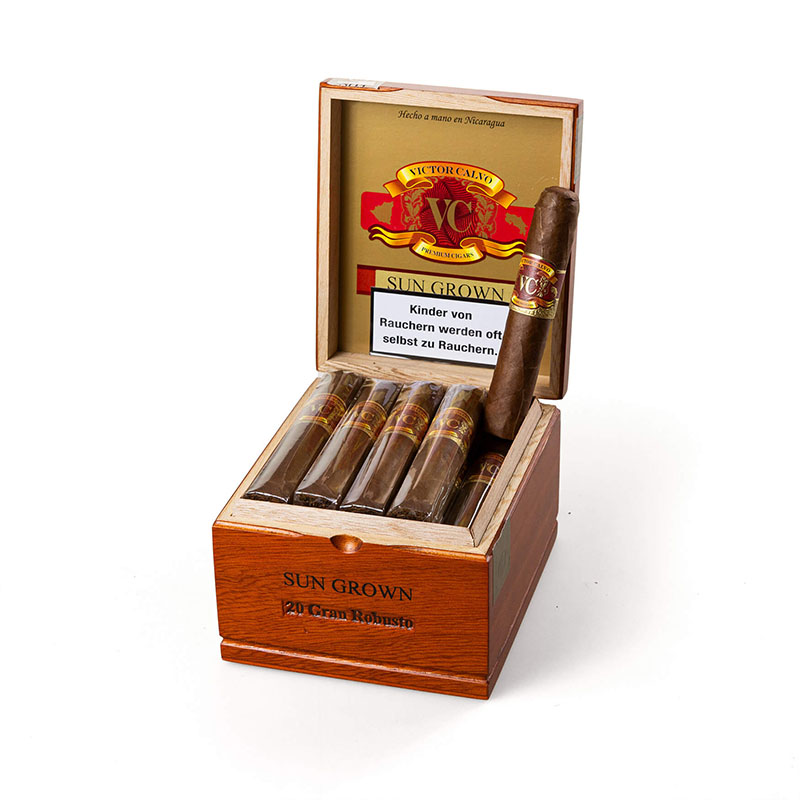 Victor Calvo Sungrown Gran Robusto Zigarren Kiste offen