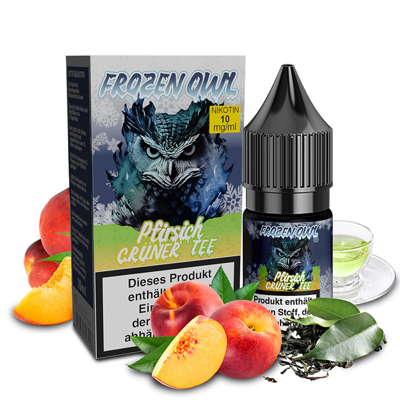 Frozen Owl Pfirsich Grüner Tee 10mg Nikotinsalz Liquid