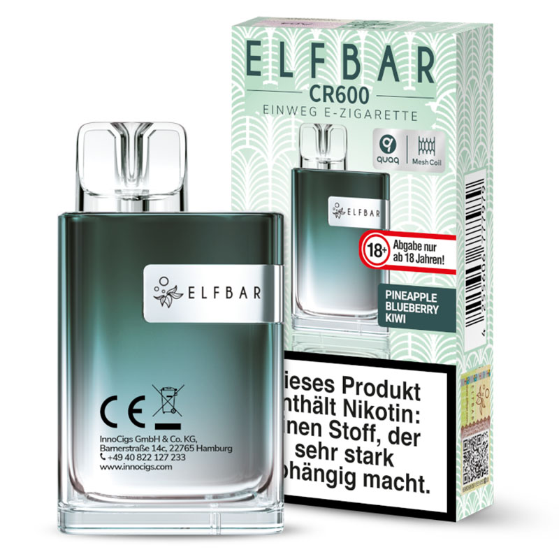 Elfbar CR600 Pineapple Blueberry Kiwi 20mg Einweg E-Zigarette