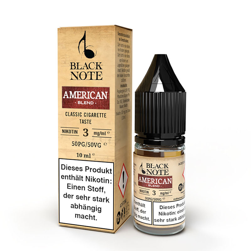 Black Note American Blend V2 3mg Liquid Flasche