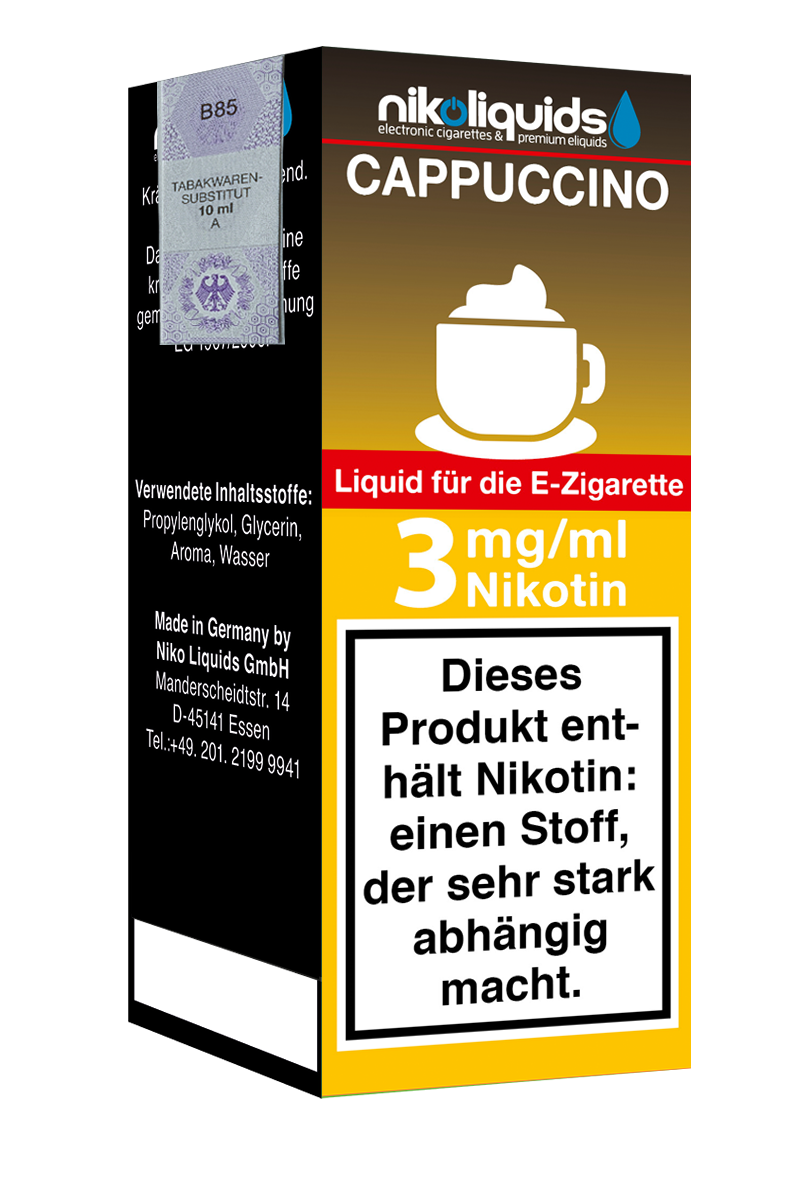 E-Liquid Nikoliquids Cappuccino 8 mg 70 Pg 30 Vg