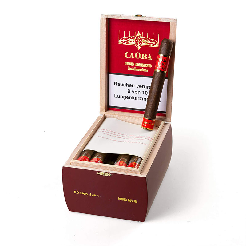 Caoba Origen Dominicano Don Juan Zigarren Kiste offen