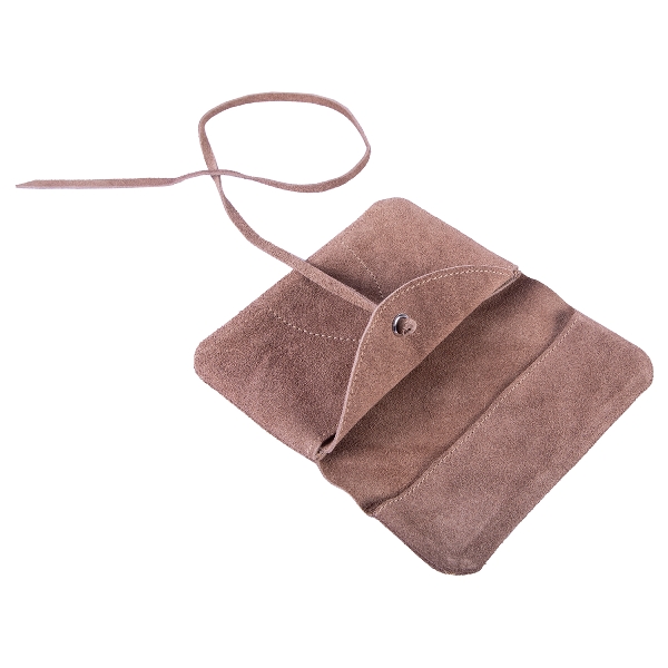Feinschnitt-Tasche Alpenleder Leder biscut suede offen