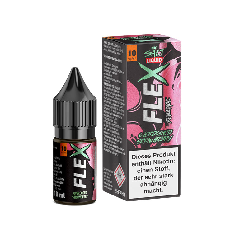 Revoltage Flex Overdosed Strawberry 10mg Liquid Flasche