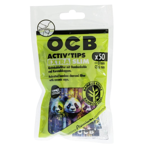 OCB Activ Tips Extra Slim Bamboo 6mm Packung