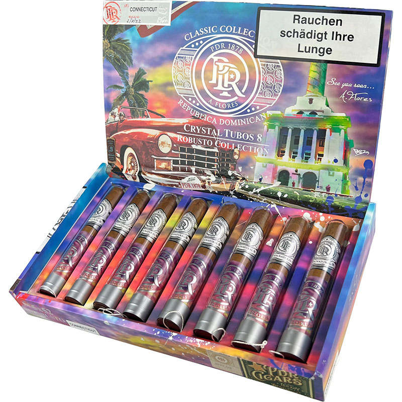 PDR 1878 Shade Grown Robusto Crystal Tube Zigarren Kiste