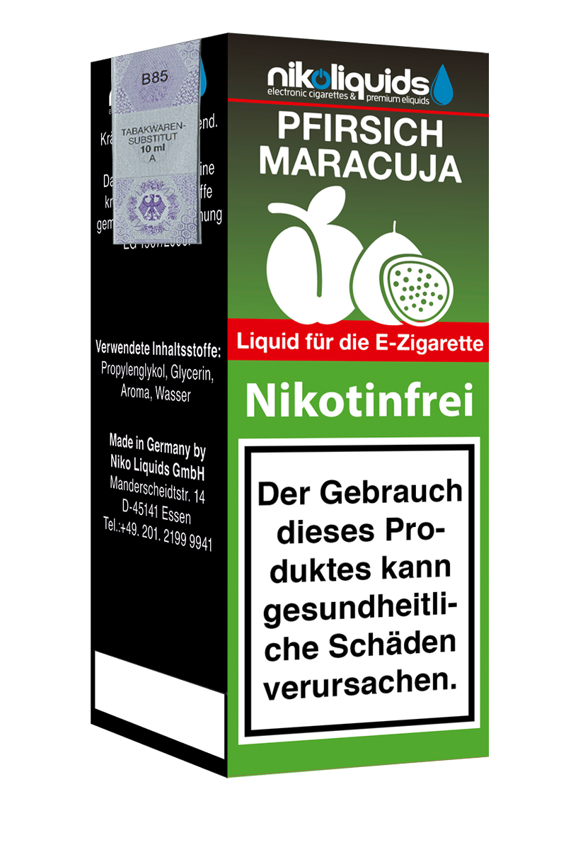 E-Liquid Nikoliquids Pfirsich-Maracuja 0 mg 70 Pg 30 Vg