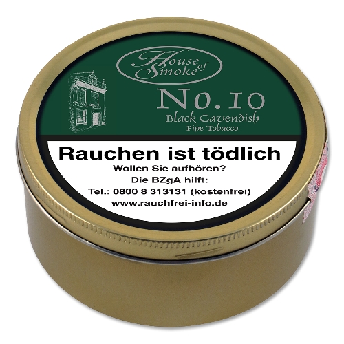 House of Smoke No 10 Black Cavendish Pfeifentabak Large Dose