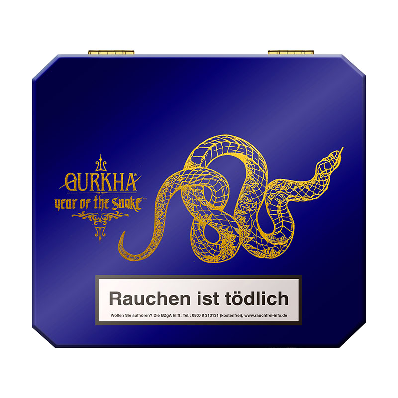 Gurkha Limitadas Year of the Snake Blue EPC Toro Zigarren Kiste Closed