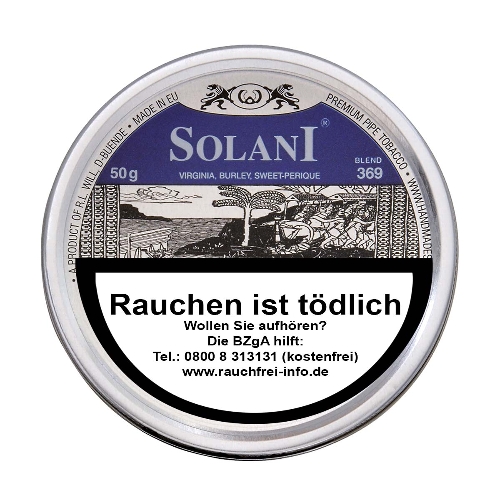 Solani Blau Pfeifentabak Dose Small