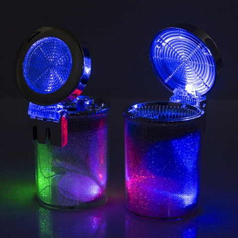 Atomic Auto-Aschenbecher Glitzer LED im Dunkeln