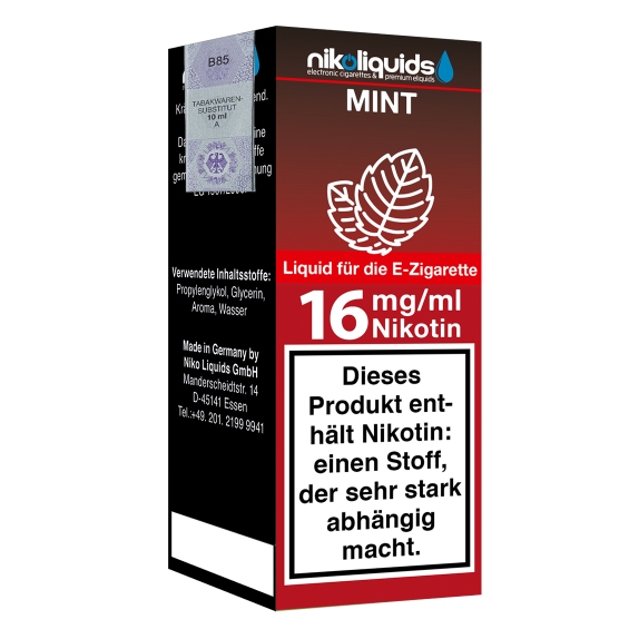 Nikoliquids Mint 16mg Liquid Flasche