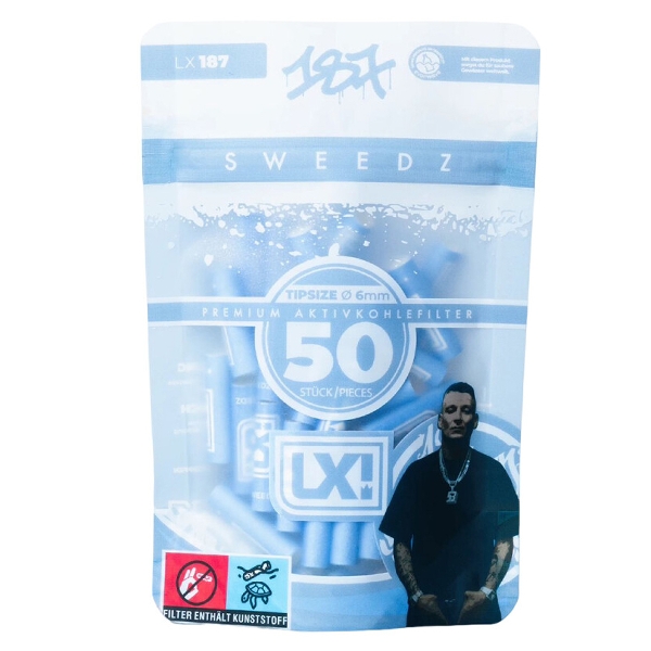 187 Sweedz Aktivkohlefilter LX Packung