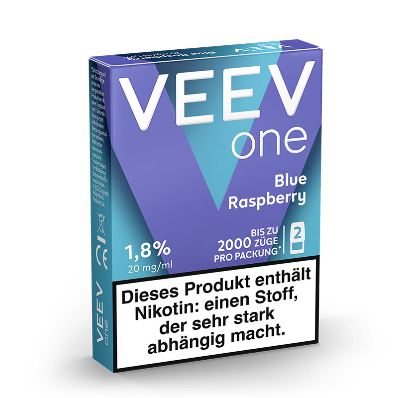 Veev One Blue Raspberry 20mg Prefilled Pods Packung Side