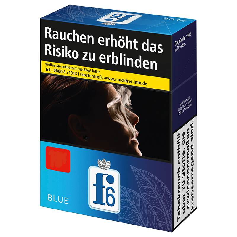f6 Blue XL Zigaretten Schachtel
