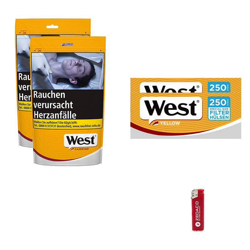 West Volumentabak Yellow L Tüte Aktion Small