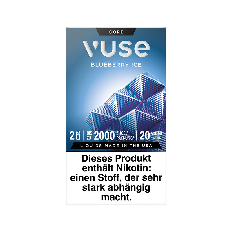 Vuse Blueberry Ice 20mg Prefilled Pods Front