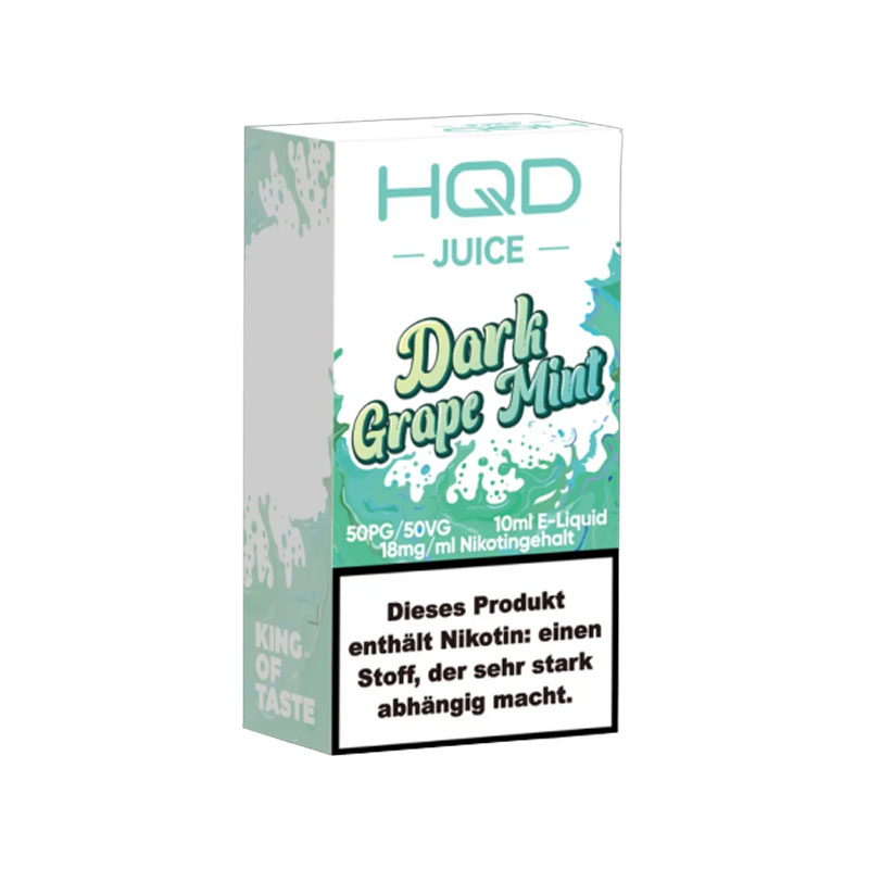 HQD Juice Dark Grape Mint 18mg Nikotinsalz Liquid Flasche
