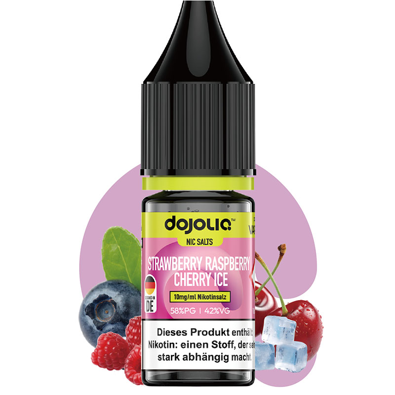 Dojoliq Strawberry Raspberry Cherry Ice 10mg Nikotinsalz Liquid