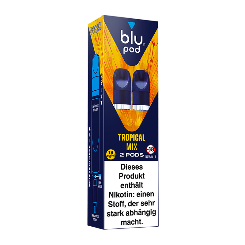 Blu Pod Tropical Mix 18mg Prefilled Pods Packung