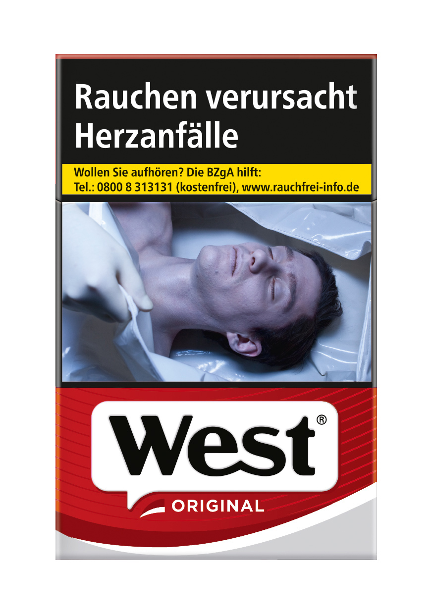 West Red OP Zigaretten Schachtel