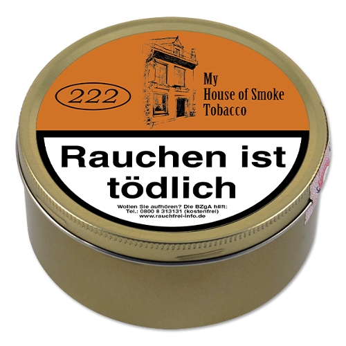 My House of Smoke Tobacco No 222 Pfeifentabak Dose
