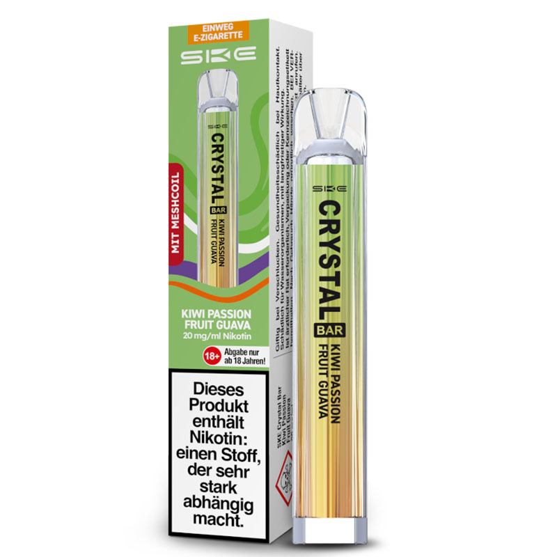 SKE Crystal Bar Kiwi Passionfruit Guava 20mg Einweg E-Zigarette