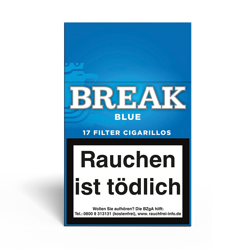 Break Blue Naturdeckblatt Zigarillos Schachtel
