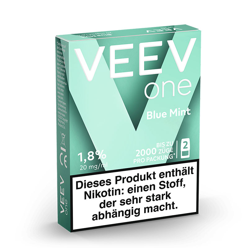 Veev One Blue Mint 20mg Prefilled Pods Packung Side