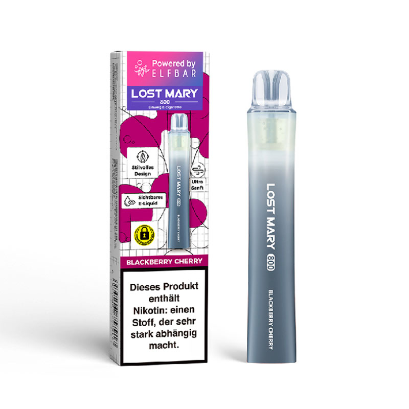 Lost Mary 800 Blackberry Cherry 20mg Einweg E-Zigarette